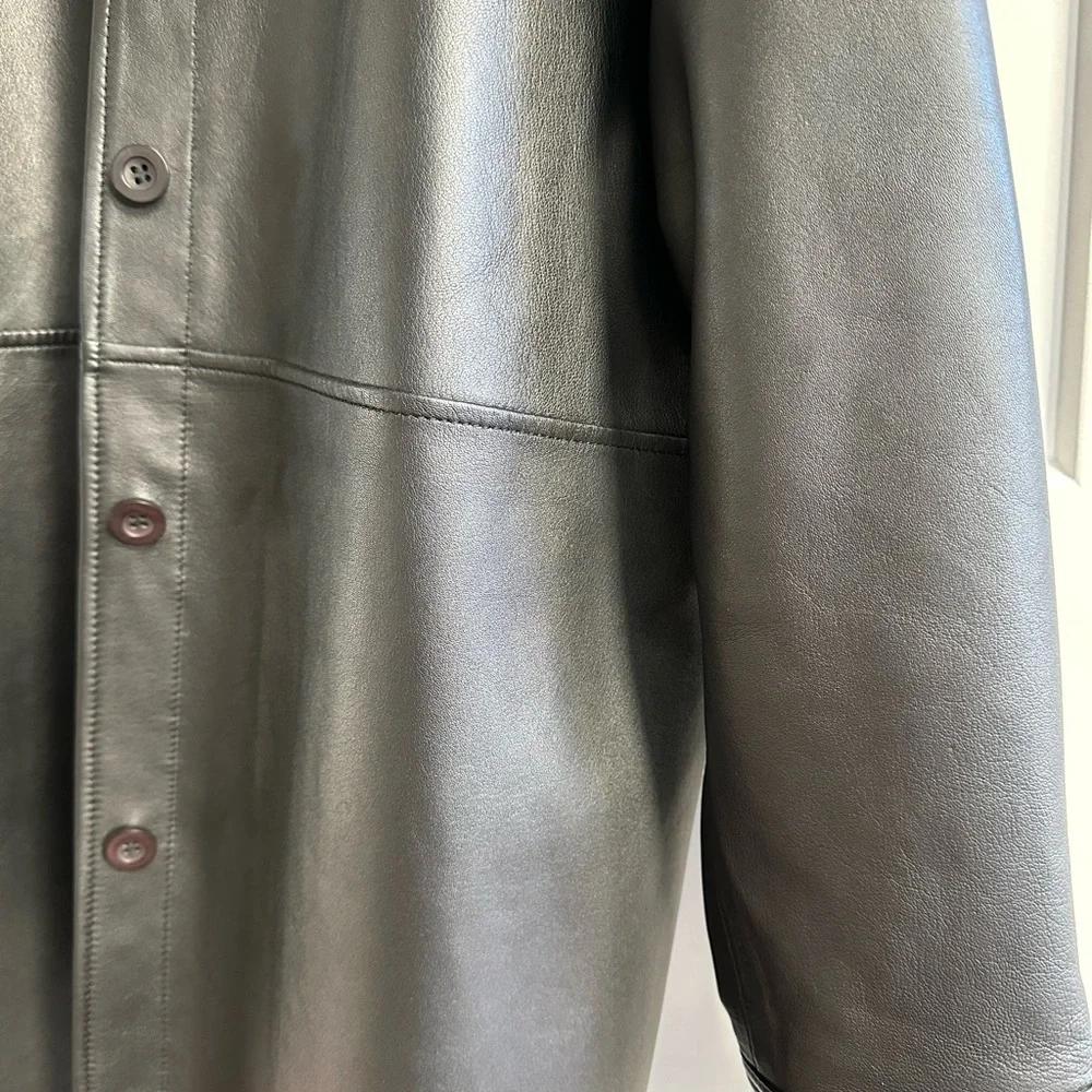 NWT Quince 100% Leather Shirt Jacket - Picture 3 of 14